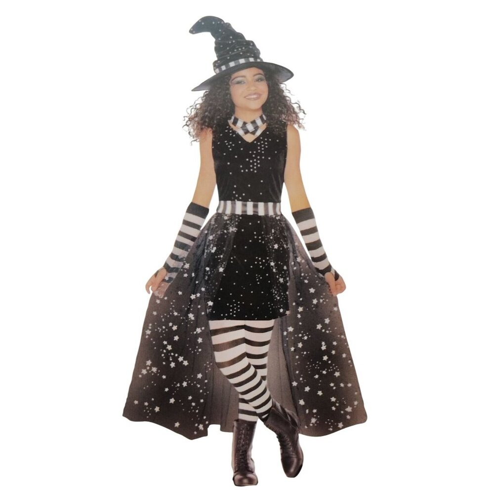 Girls XL (14/16) Celestial Witch Complete 4 Piece Halloween Costume